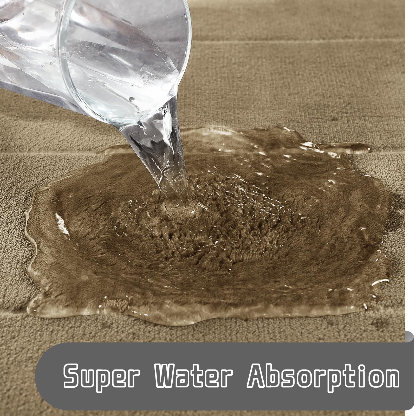 Yimobra Memory Foam Bath Mat Set, 2 Pieces Soft Bathroom Rugs,31.5X19.8 And 24X20.4 U-Shaped For Bathroom Rugs, Toilet Mats, Wat